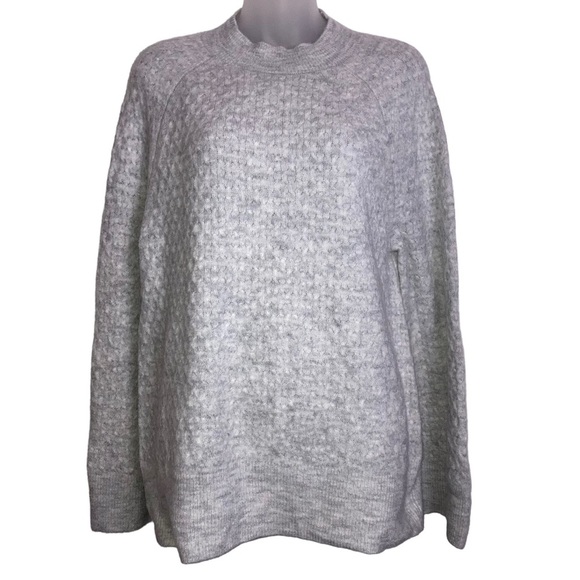LOFT Sweaters - Loft  textured grey mock neck sweater